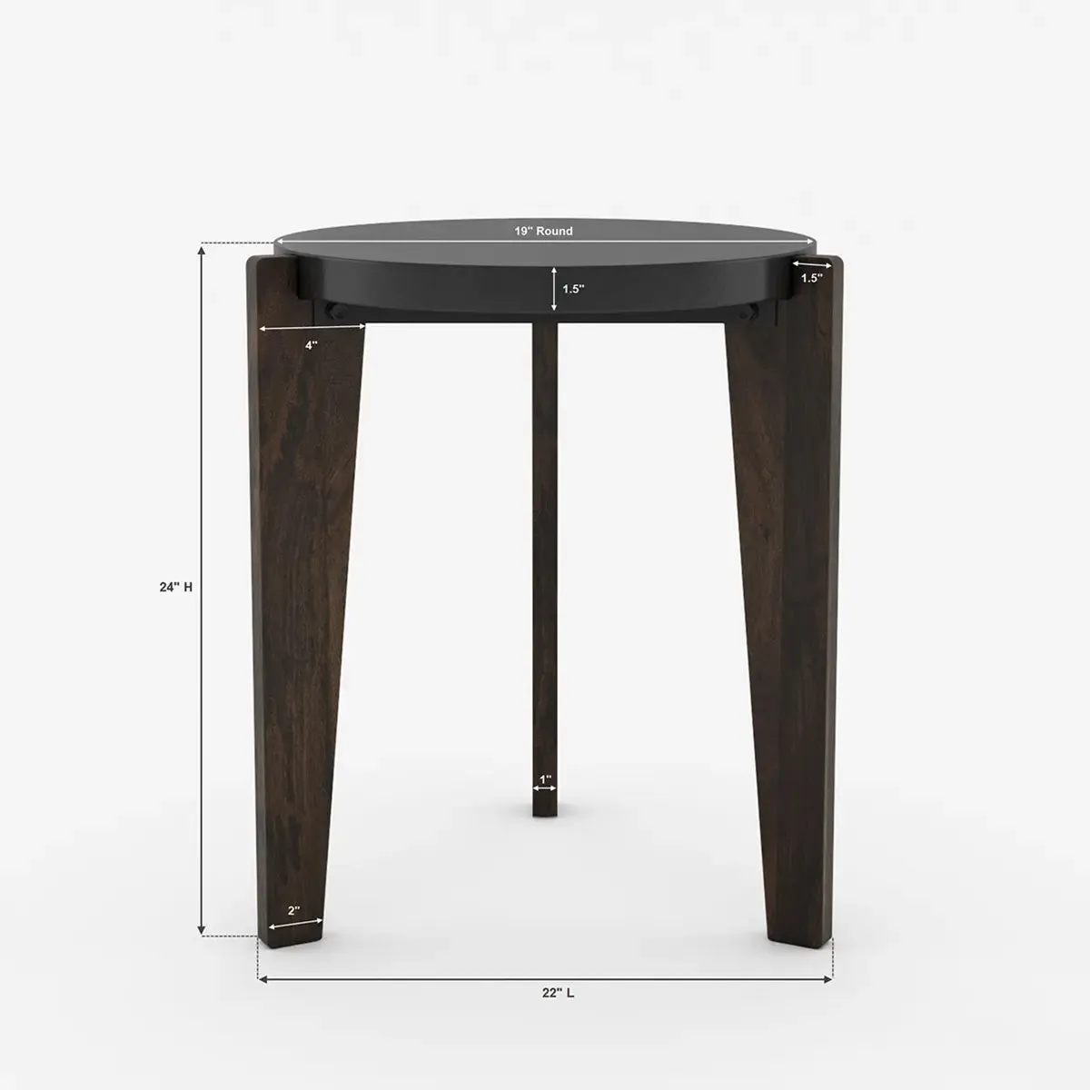 Harleen Solid Wood Side Table