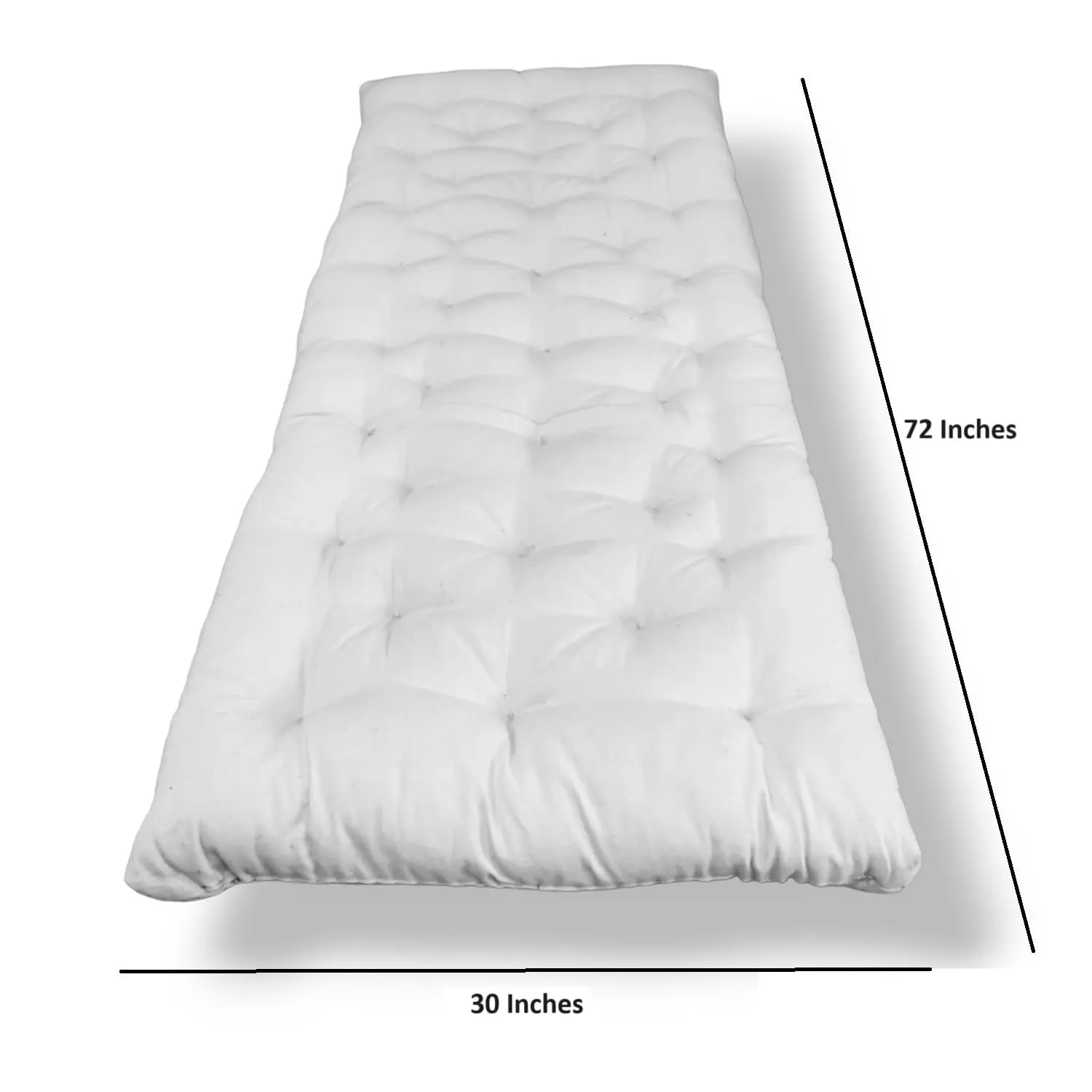 IMSMARTMART Orthopedic Single Bed Mattress - 5-Inch Luxury Cotton Quilt, Foldable Reversible Design, Cotton Fabric Medium Firmness, 1-Year Warranty (72X30X5 Inches)