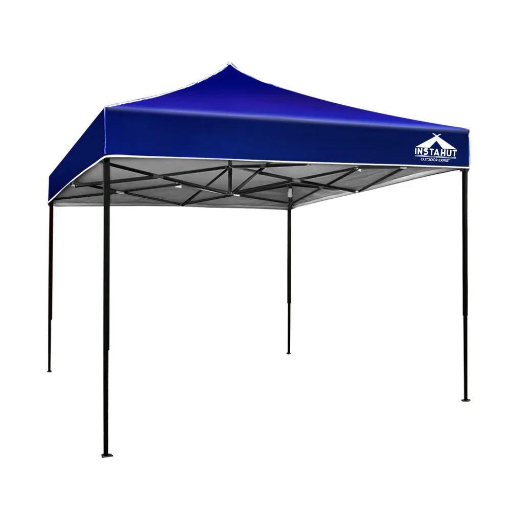 Instahut Gazebo Pop Up Marquee 3x3m Folding Tent Wedding Outdoor Camping Canopy Gazebos Shade Blue