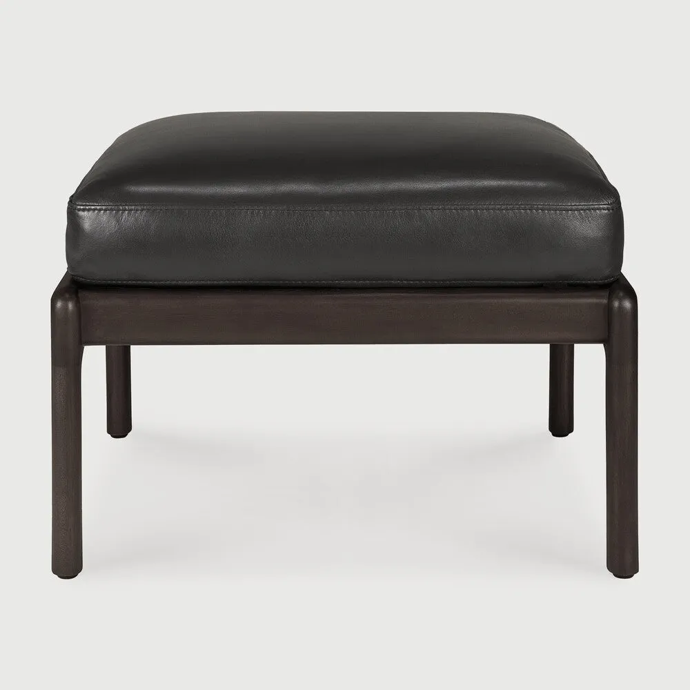 Jack Footstool - Black Leather