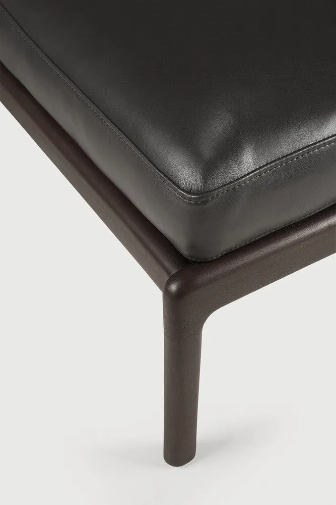 Jack Footstool - Black Leather