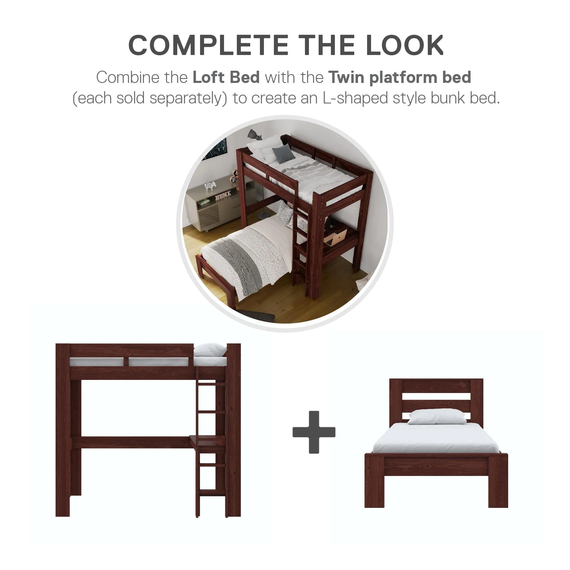 Jaymee Kids' Wood Platform Bed Frame