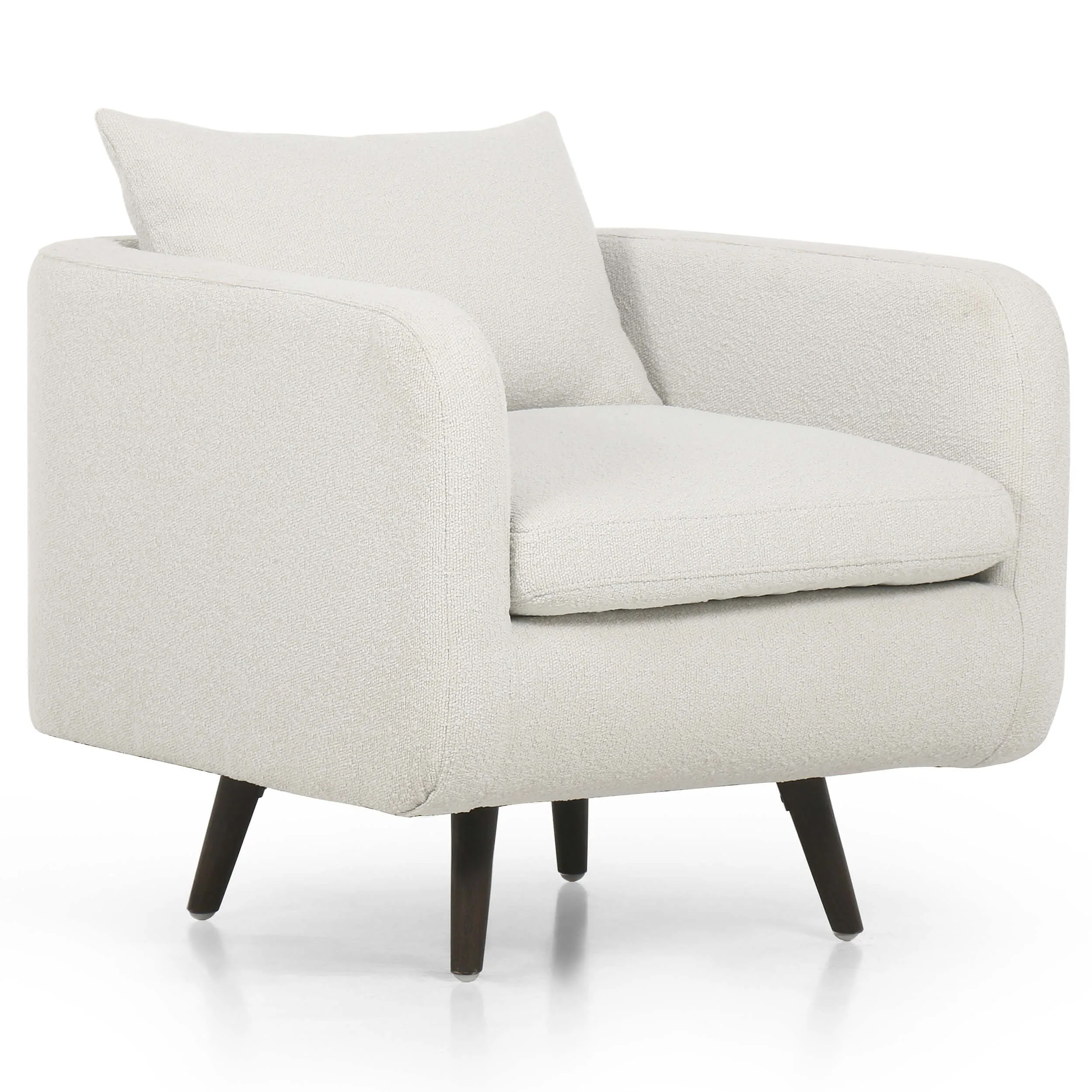 Kaya Swivel Chair, Fiqa Boucle Natural