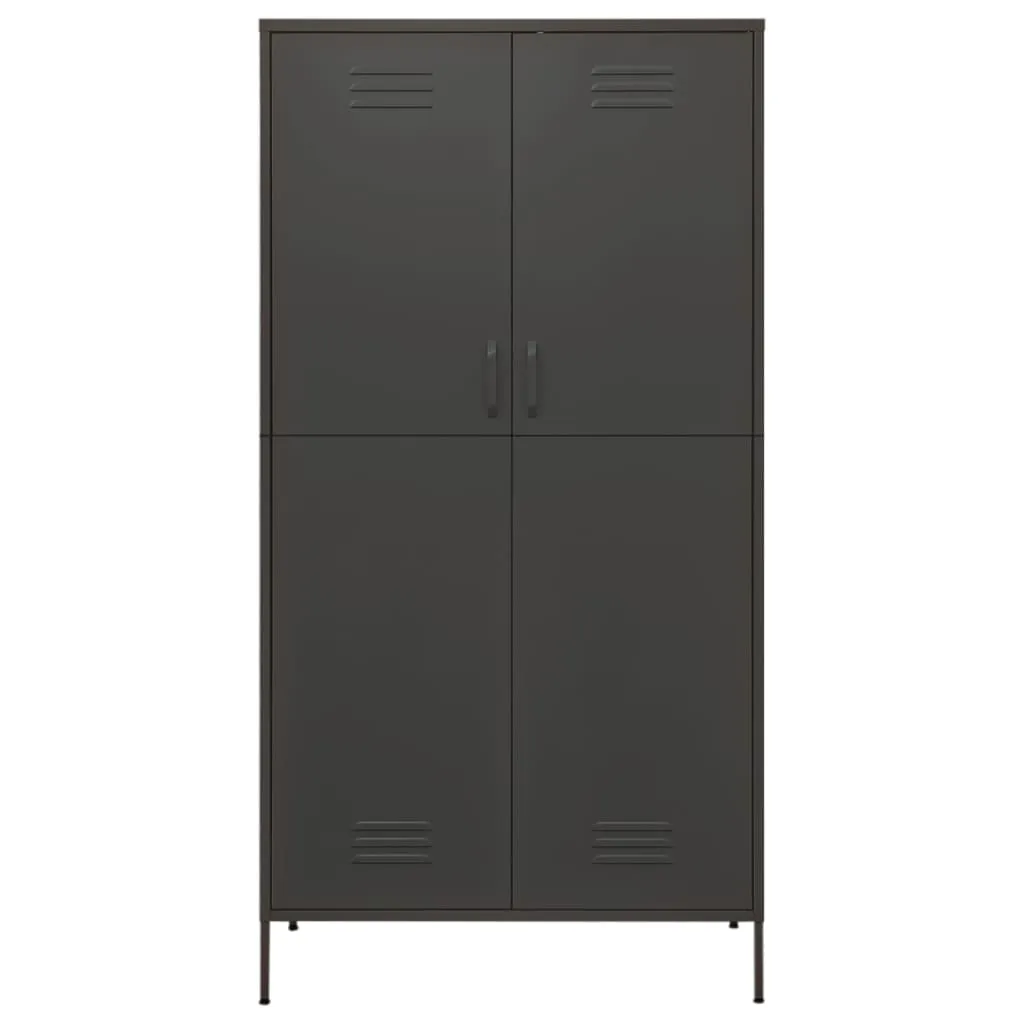 Kleiderschrank Anthrazit 90x50x180 cm Stahl