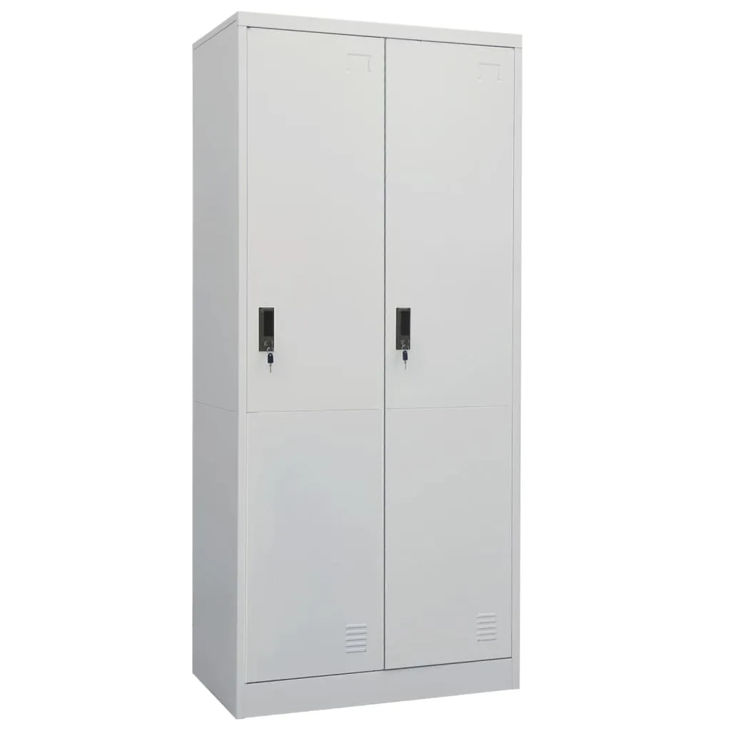 Kleiderschrank Hellgrau 80x50x180 cm Stahl