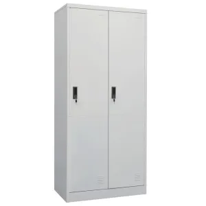 Kleiderschrank Hellgrau 80x50x180 cm Stahl