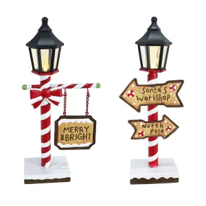 LED Metal Gingerbread Table Lamp Asst