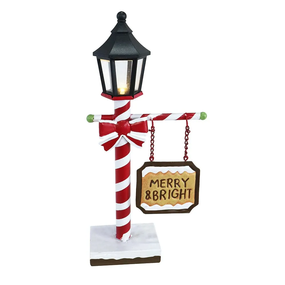 LED Metal Gingerbread Table Lamp Asst