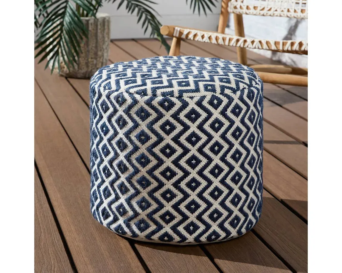 Lenon LNN03 Navy/Ivory Pouf