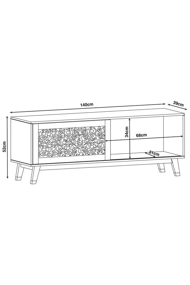 Leopard Print TV Unit