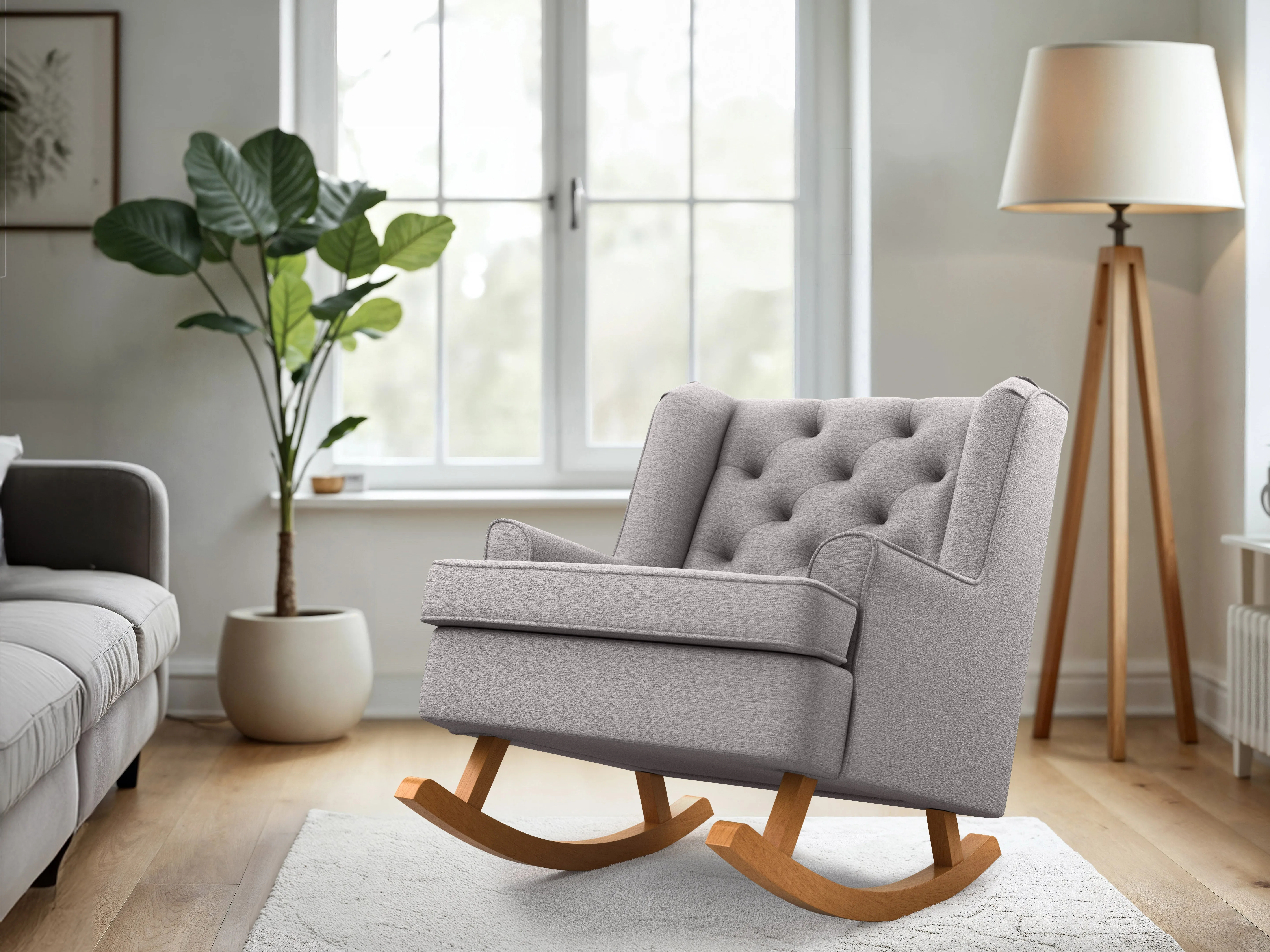 Light Grey Timeless Rocking Chair