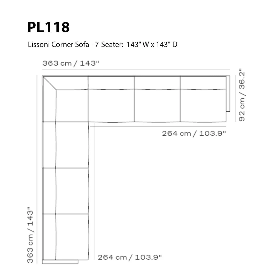 Lissoni Corner Sofa - 7-Seater