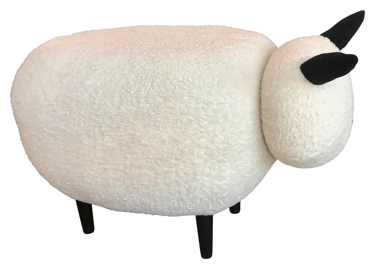 Ma39 Pouf in Carved Wood Sheep, Italy 21st Century