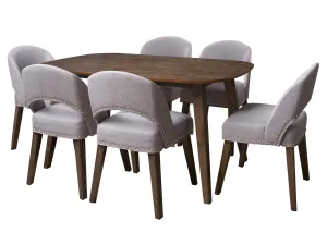 Mid Century Modern Dining Set, 7pc