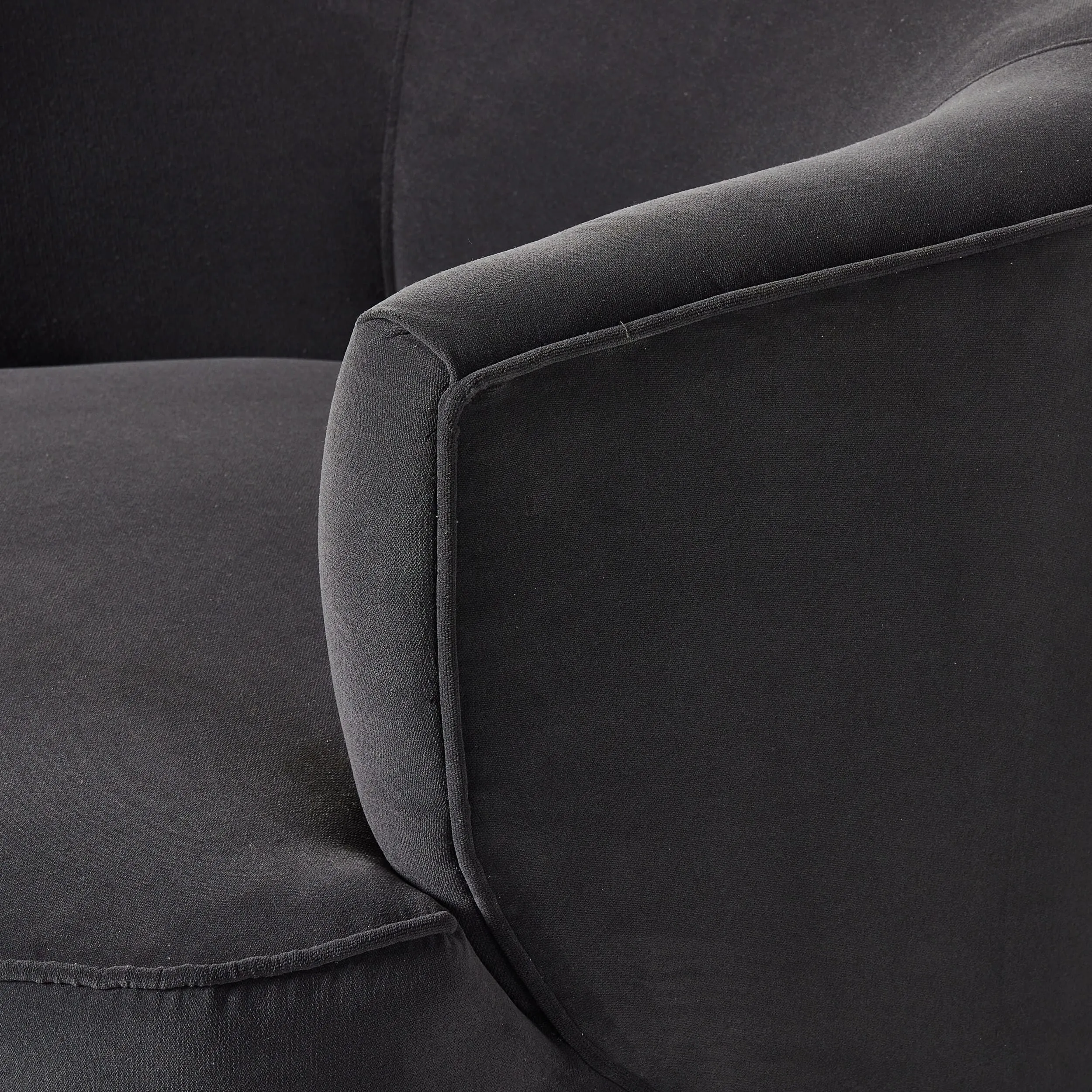 Mila Swivel Chair, Henry Charcoal