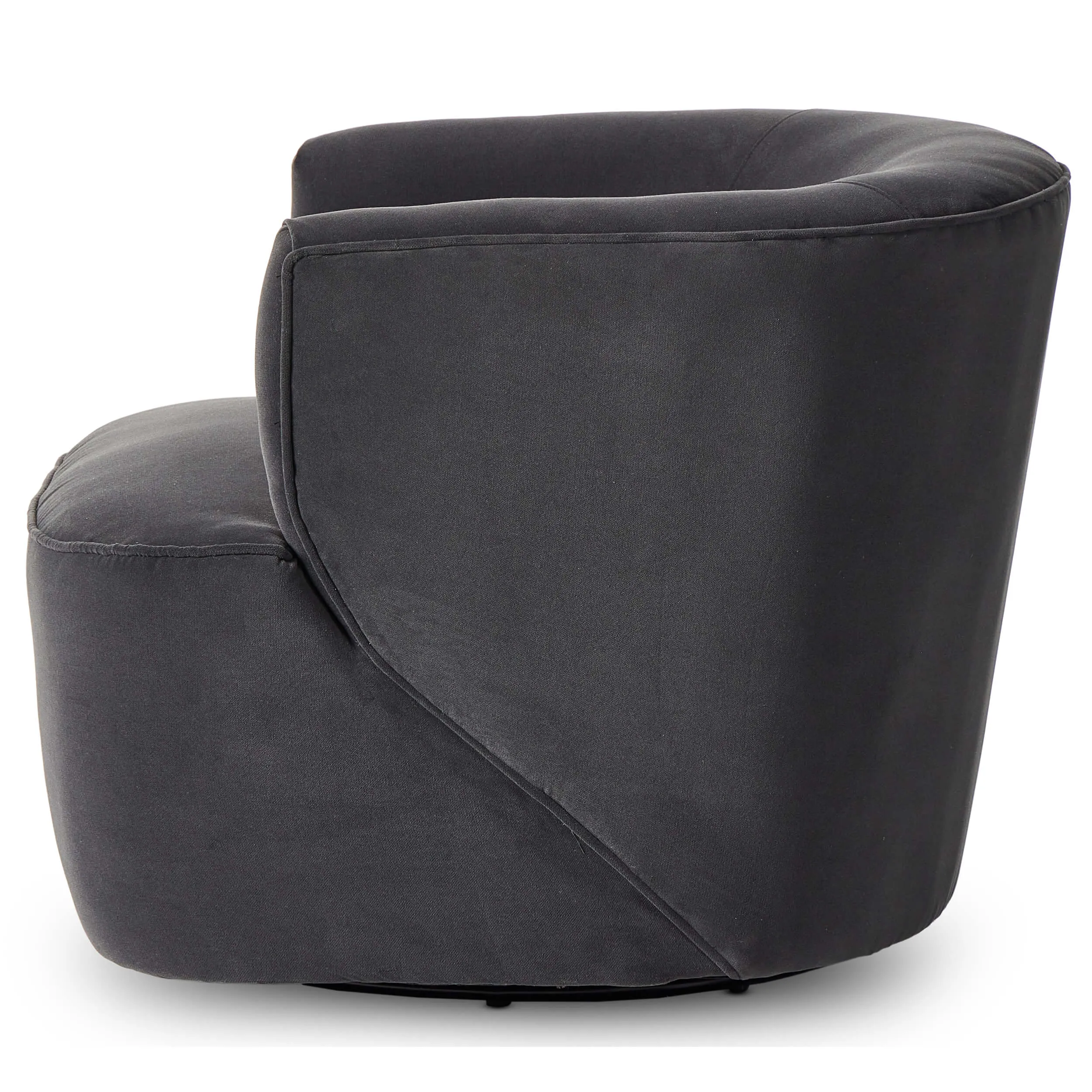 Mila Swivel Chair, Henry Charcoal