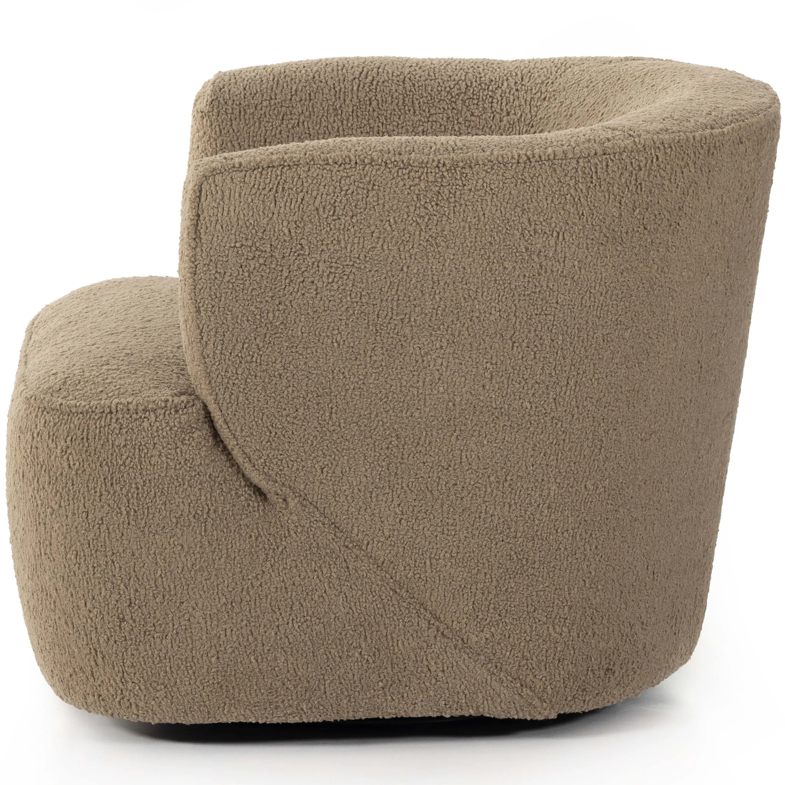 Mila Swivel Chair, Sheepskin Camel