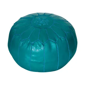 Moroccan Leather Pouf