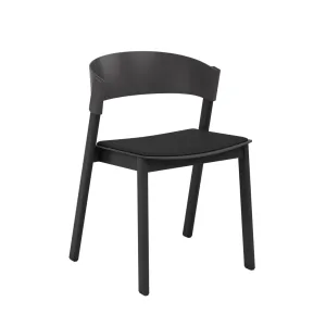 muuto | cover side chair | black   black endure leather