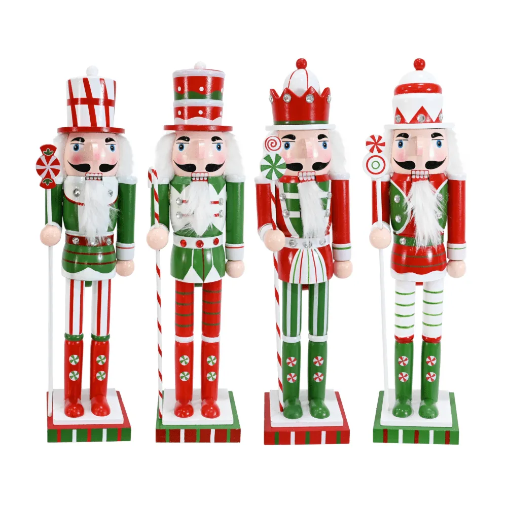 Peppermint Candy Cane Nutcracker Asst (38cm)