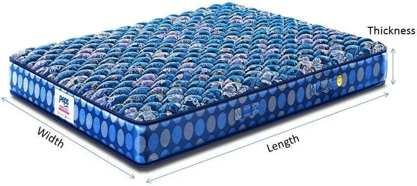 peps Springkoil Bonnell 10-inch Double Size Spring Mattress (Dark Blue, 80x66x10)