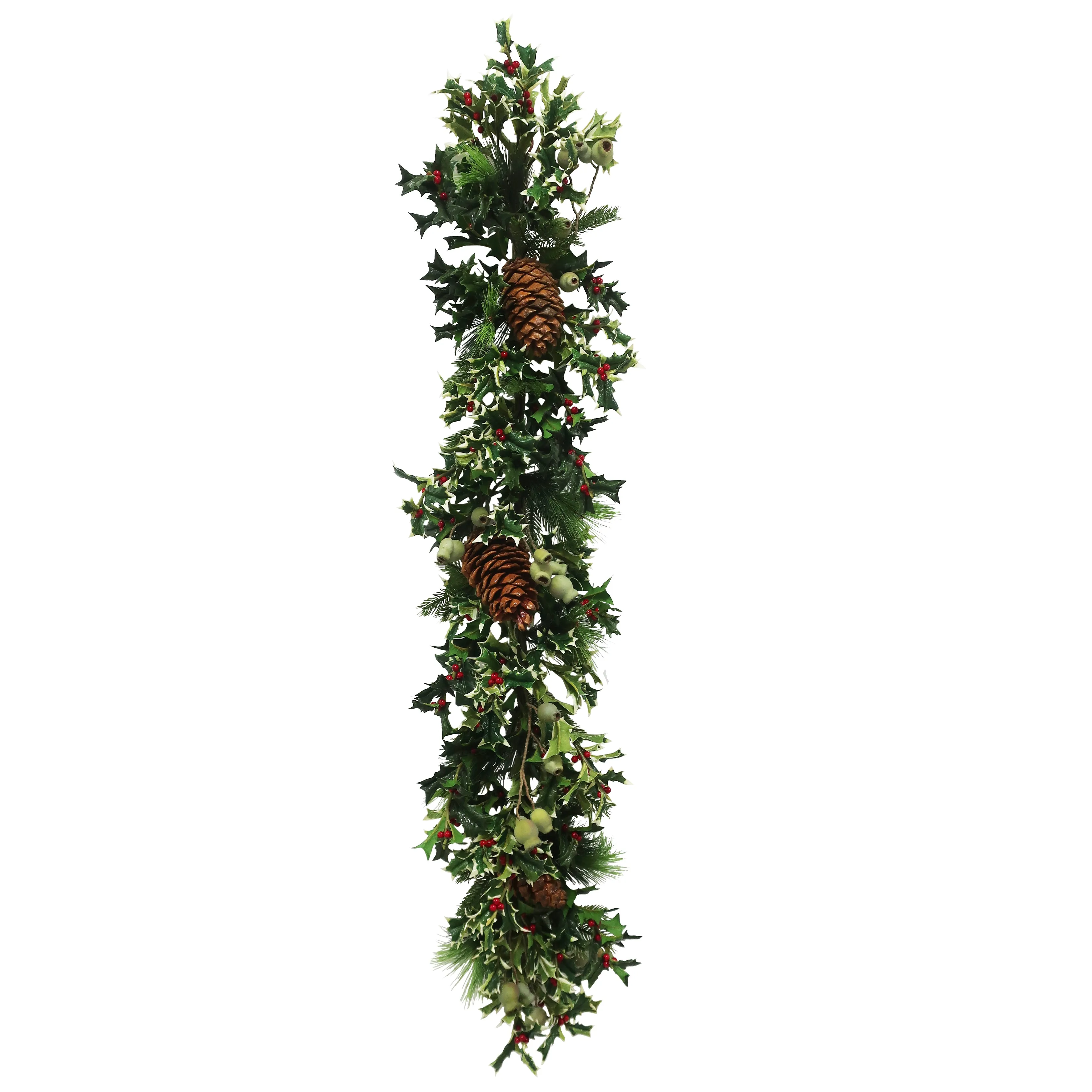 Pointed Holly Garland 5'