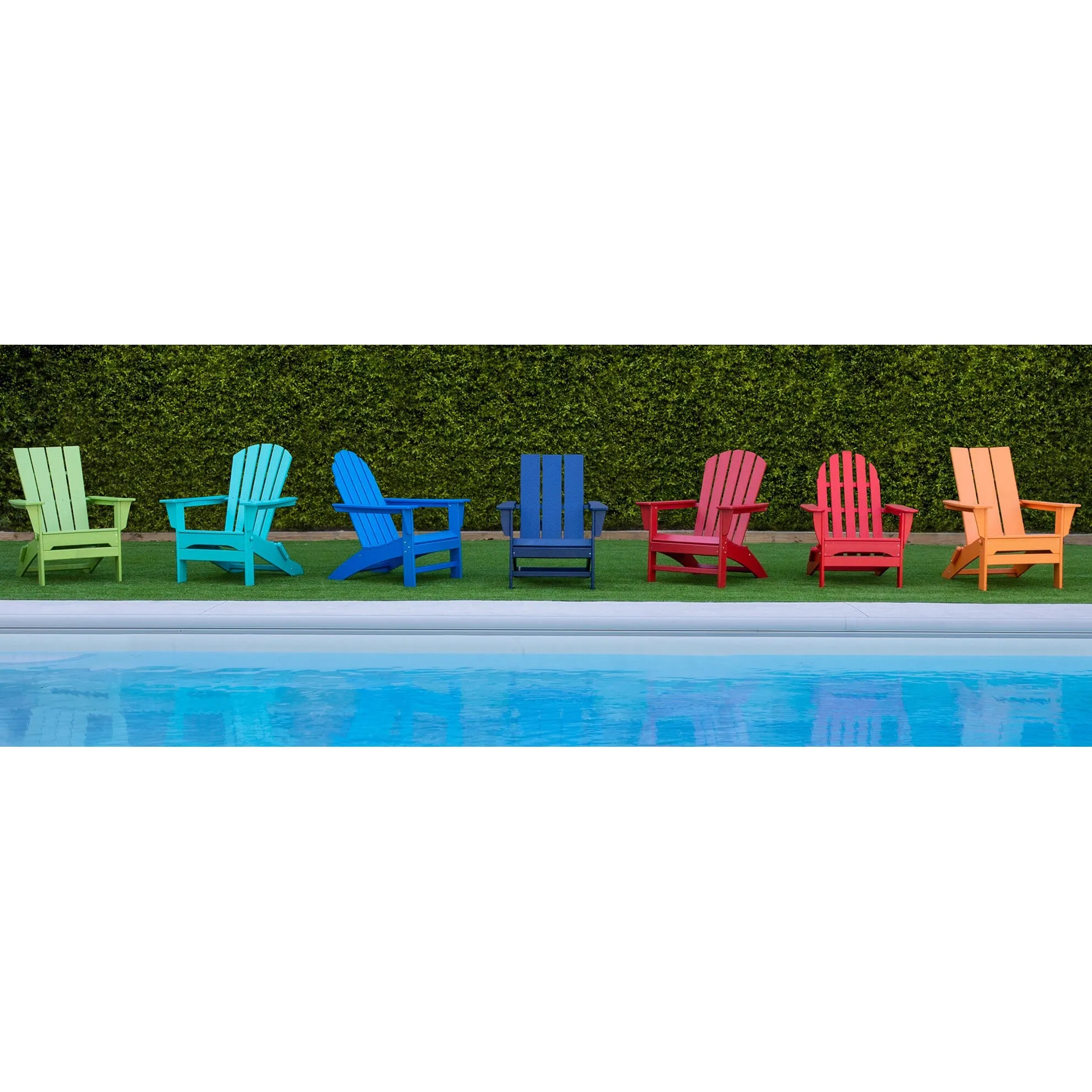 POLYWOOD Nautical Curveback Adirondack Chair