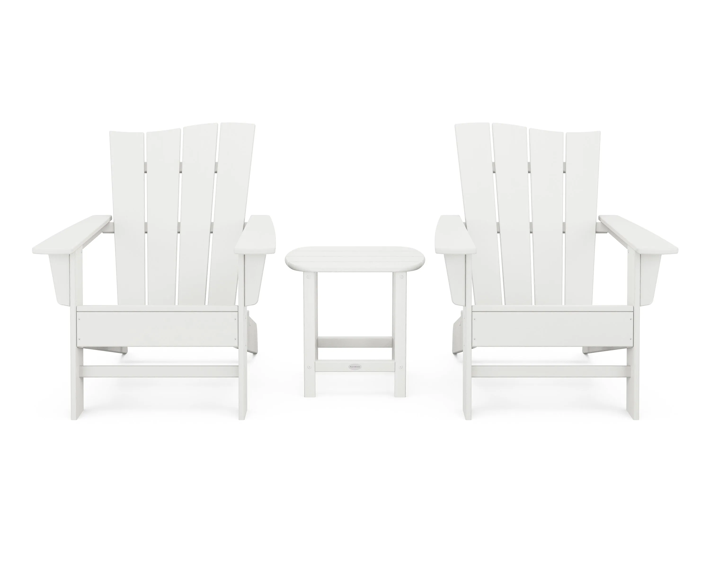 POLYWOOD® Wave 3-Piece Adirondack Chair Set