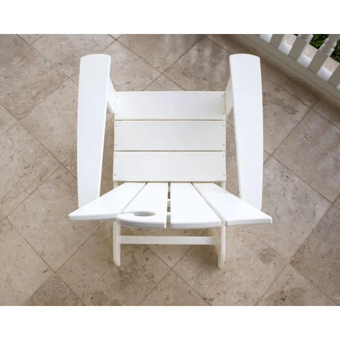 Polywood Wave Collection Adirondack Chairs in White