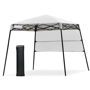 PulseMartix  7 x 7 FT Slant Leg Pop Up Canopy Tent Portable Canopy Tent Backpack Canopy with Carry Bag & 4 Stakes