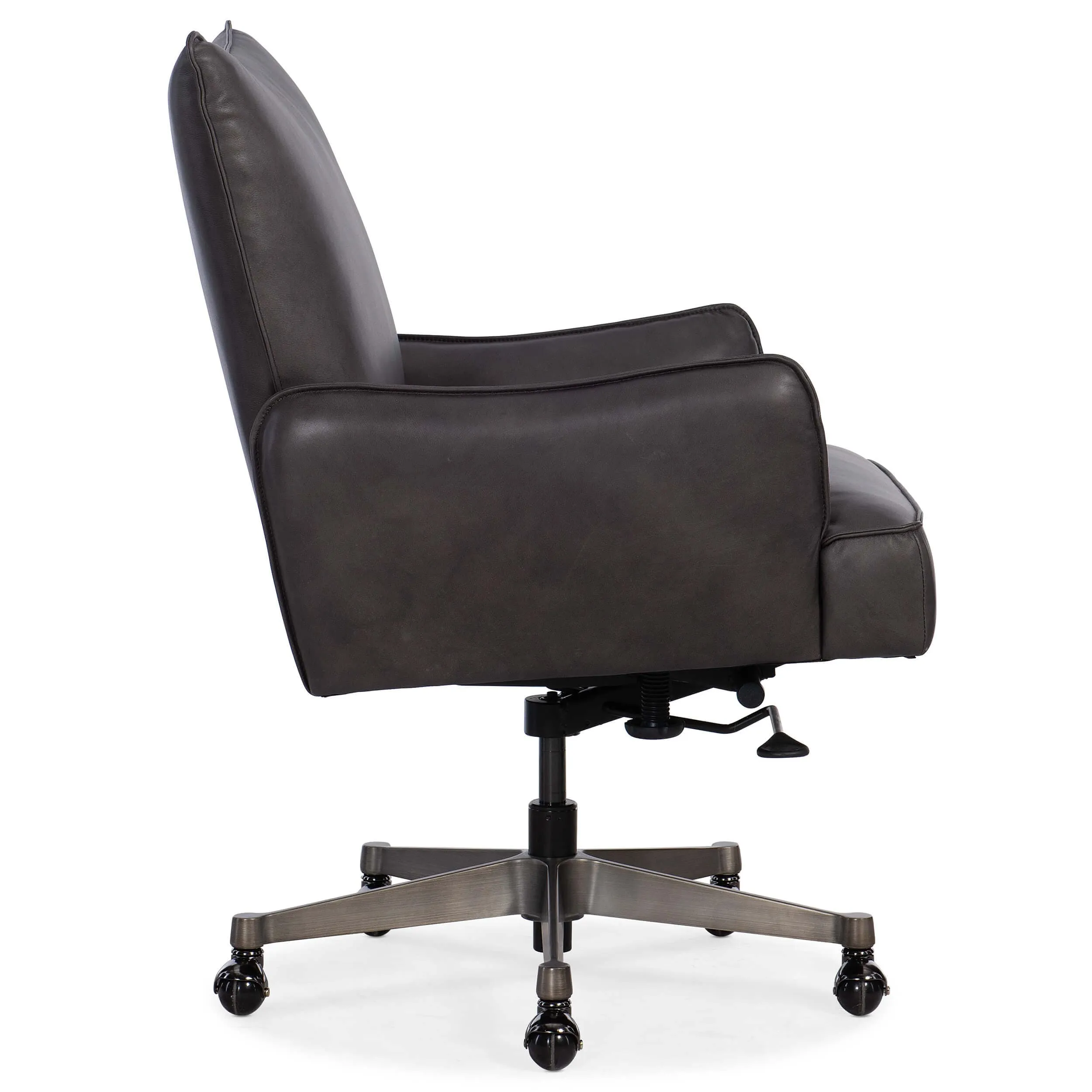 Quinn Executive Swivel Tilt Leather Chair, Denovo Thunder