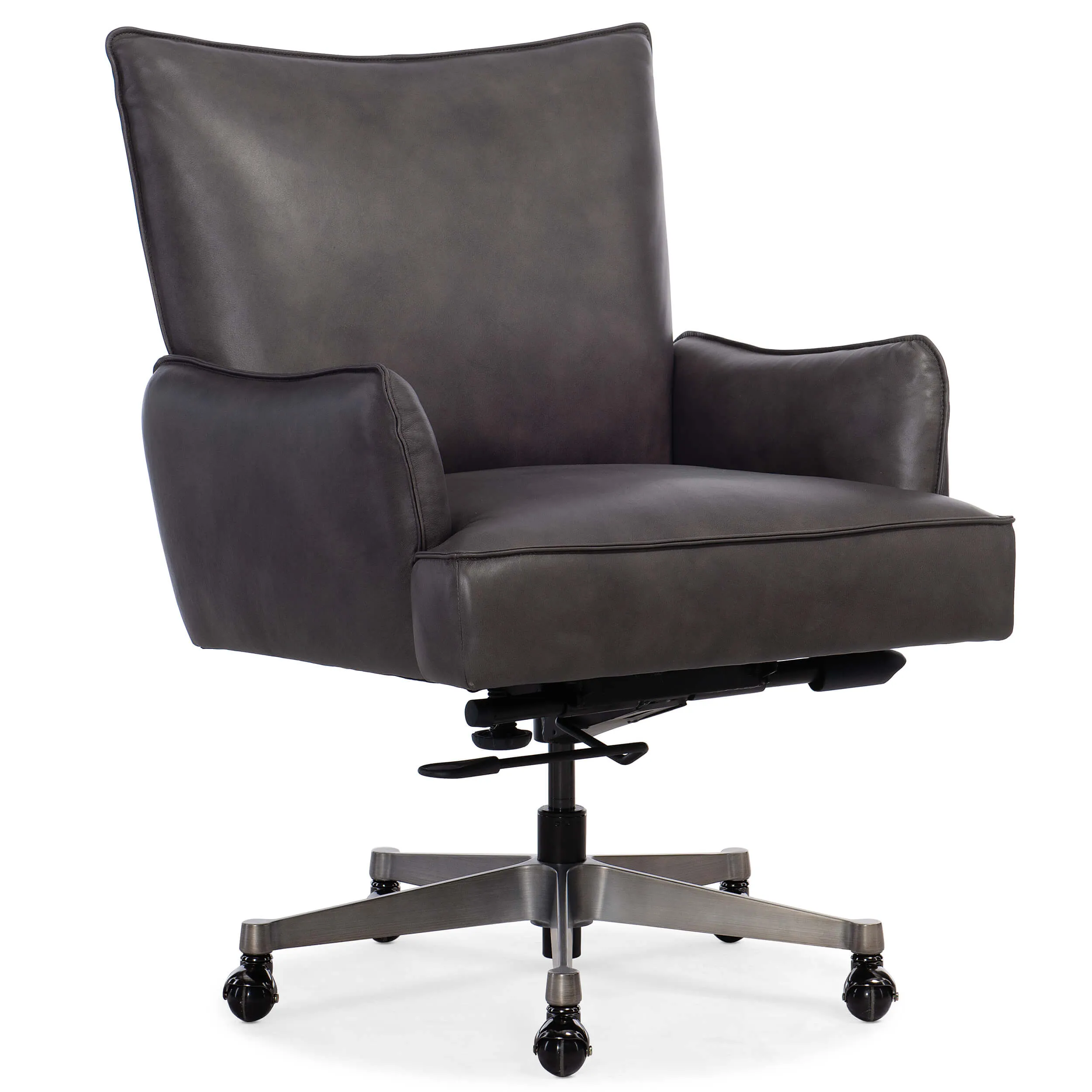 Quinn Executive Swivel Tilt Leather Chair, Denovo Thunder