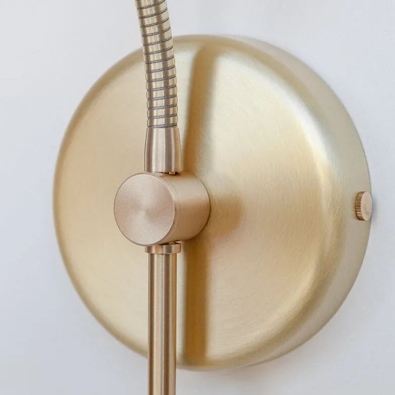 "Flexi Neck" Swing Arm Wall Light - Brass