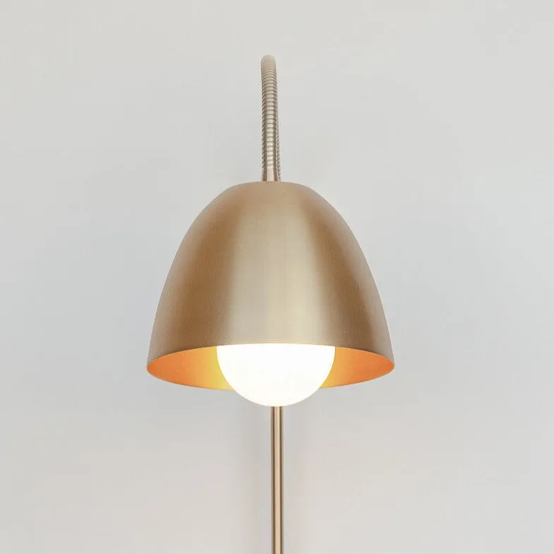 "Flexi Neck" Swing Arm Wall Light - Brass