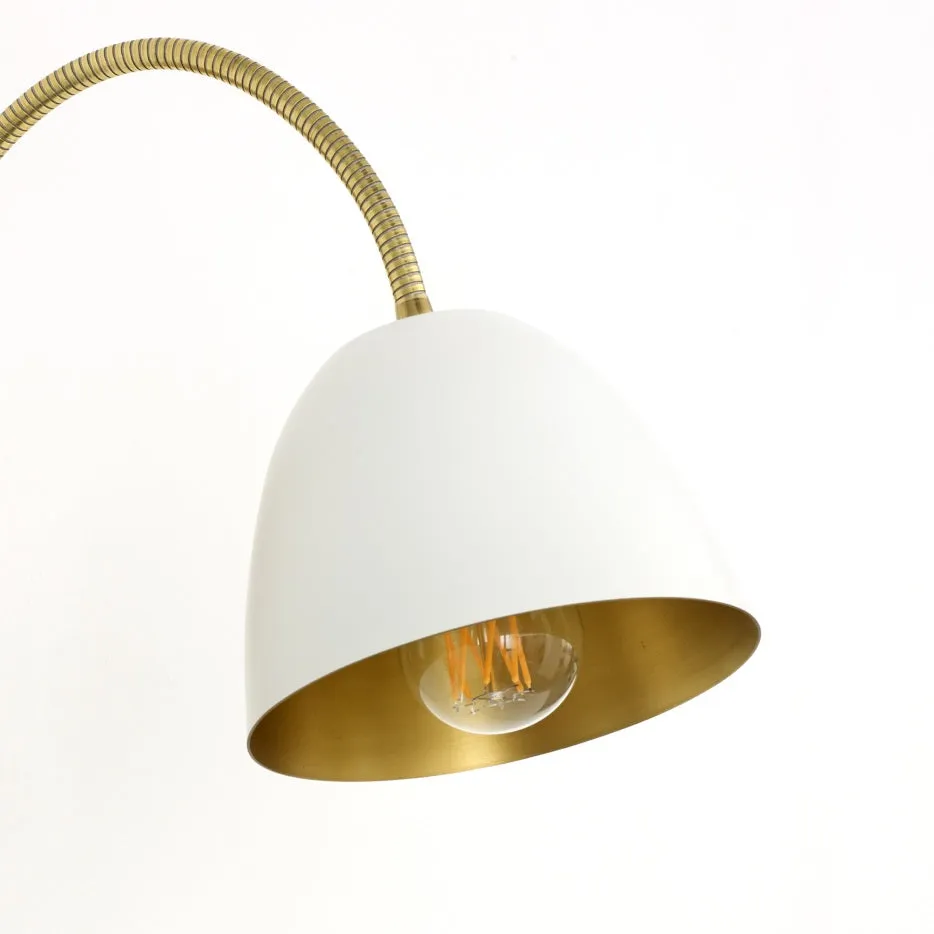 "Flexi Neck" Swing Arm Wall Light - Brass