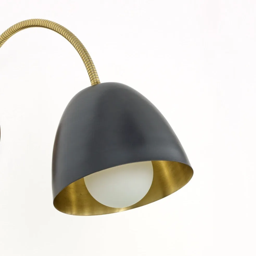 "Flexi Neck" Swing Arm Wall Light - Brass