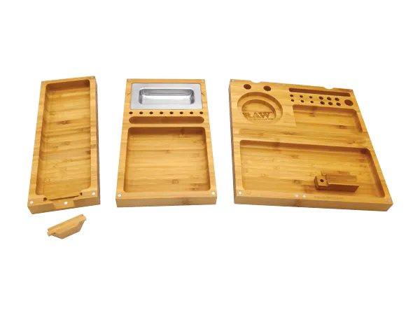 RAW Triple Flip Bamboo Rolling Tray