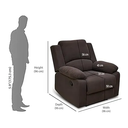 Rubik Fabric Manual Recliner | Fabric Manual Recliner Chairs