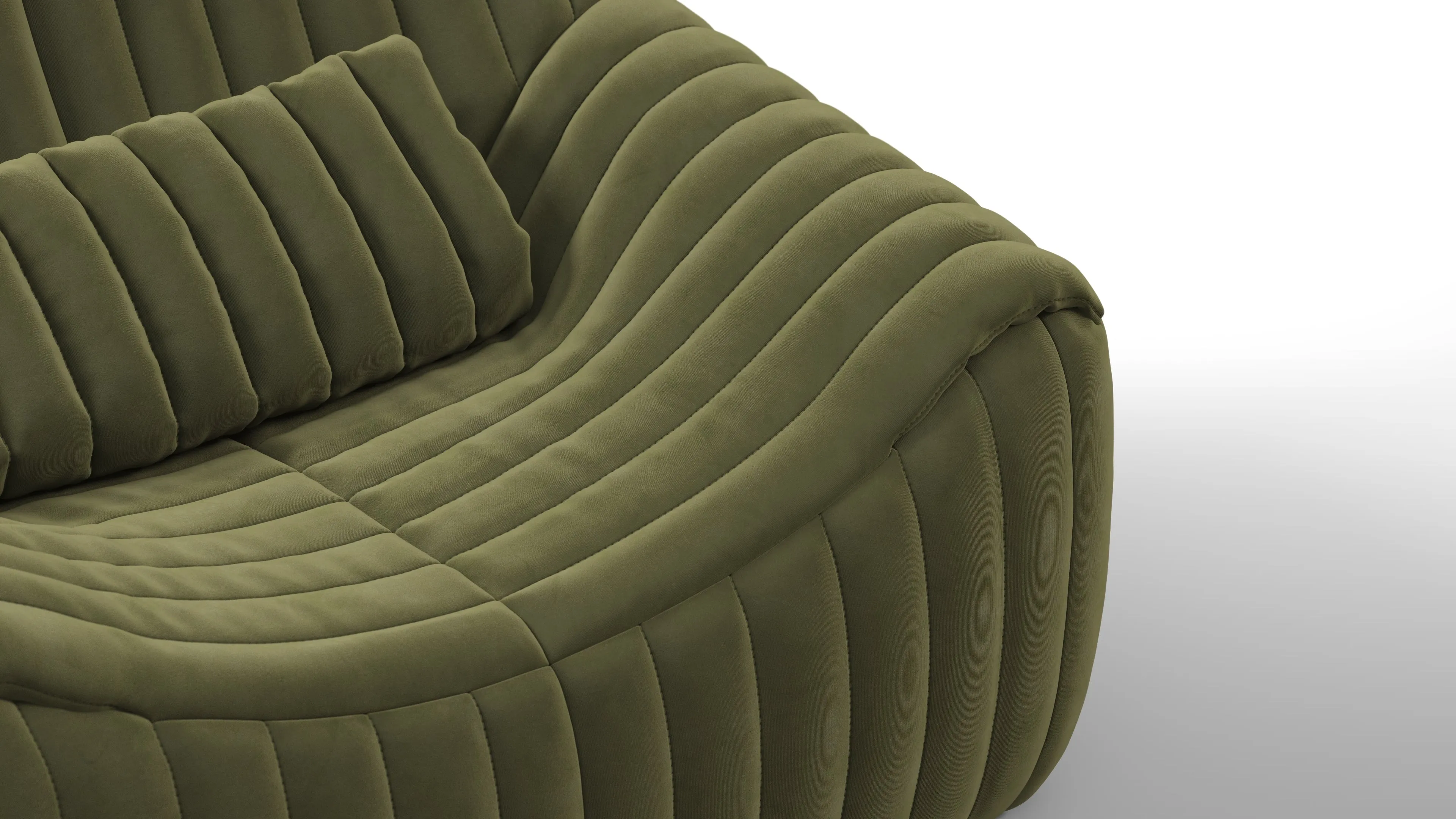 Sandra - Sandra Lounge Chair, Olive Green Velvet