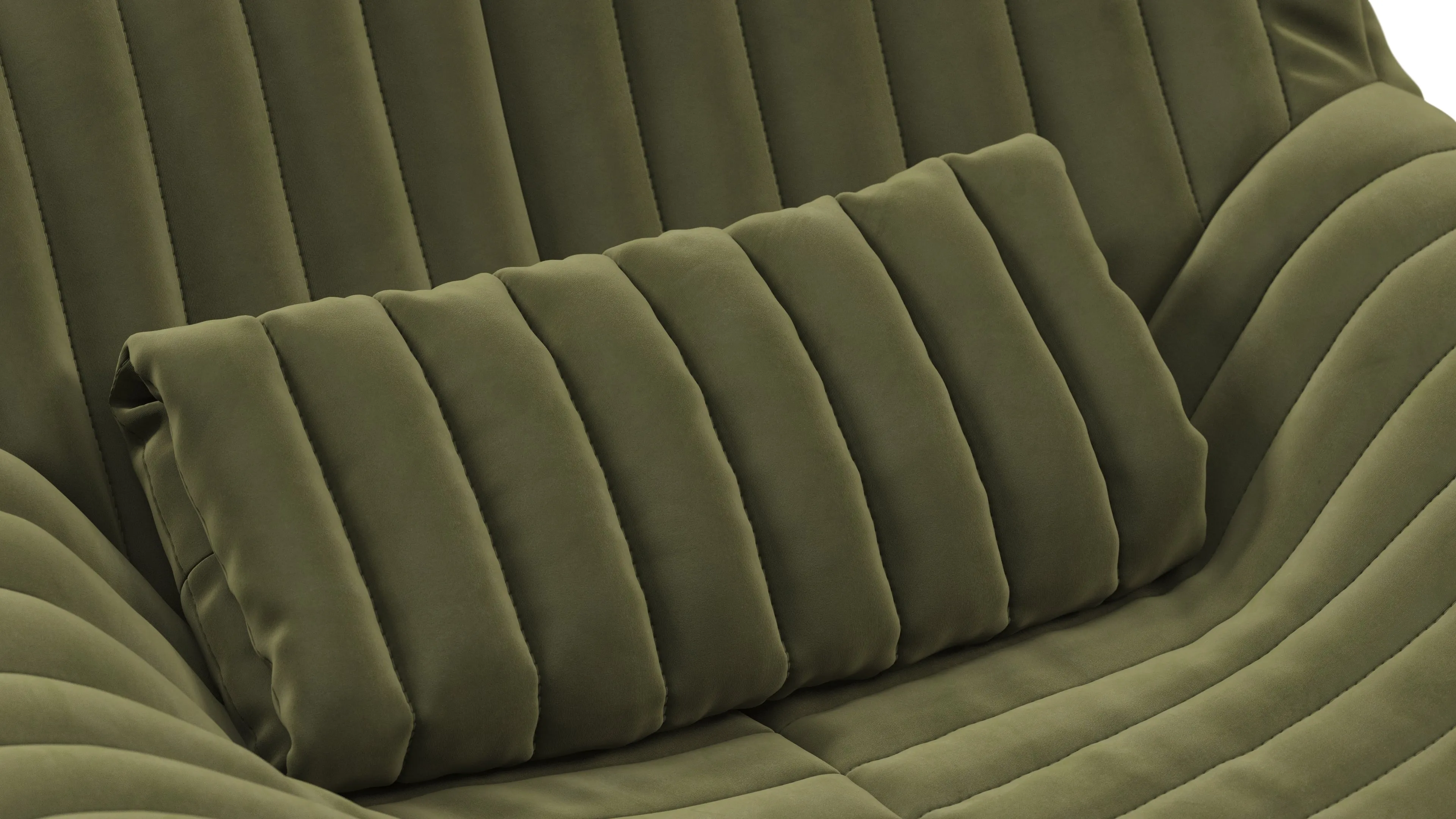 Sandra - Sandra Lounge Chair, Olive Green Velvet