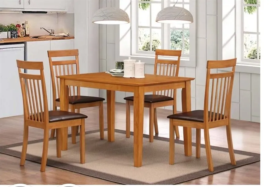 Shaker Dining Set - Elegant Table   4 Chairs for Dining Room