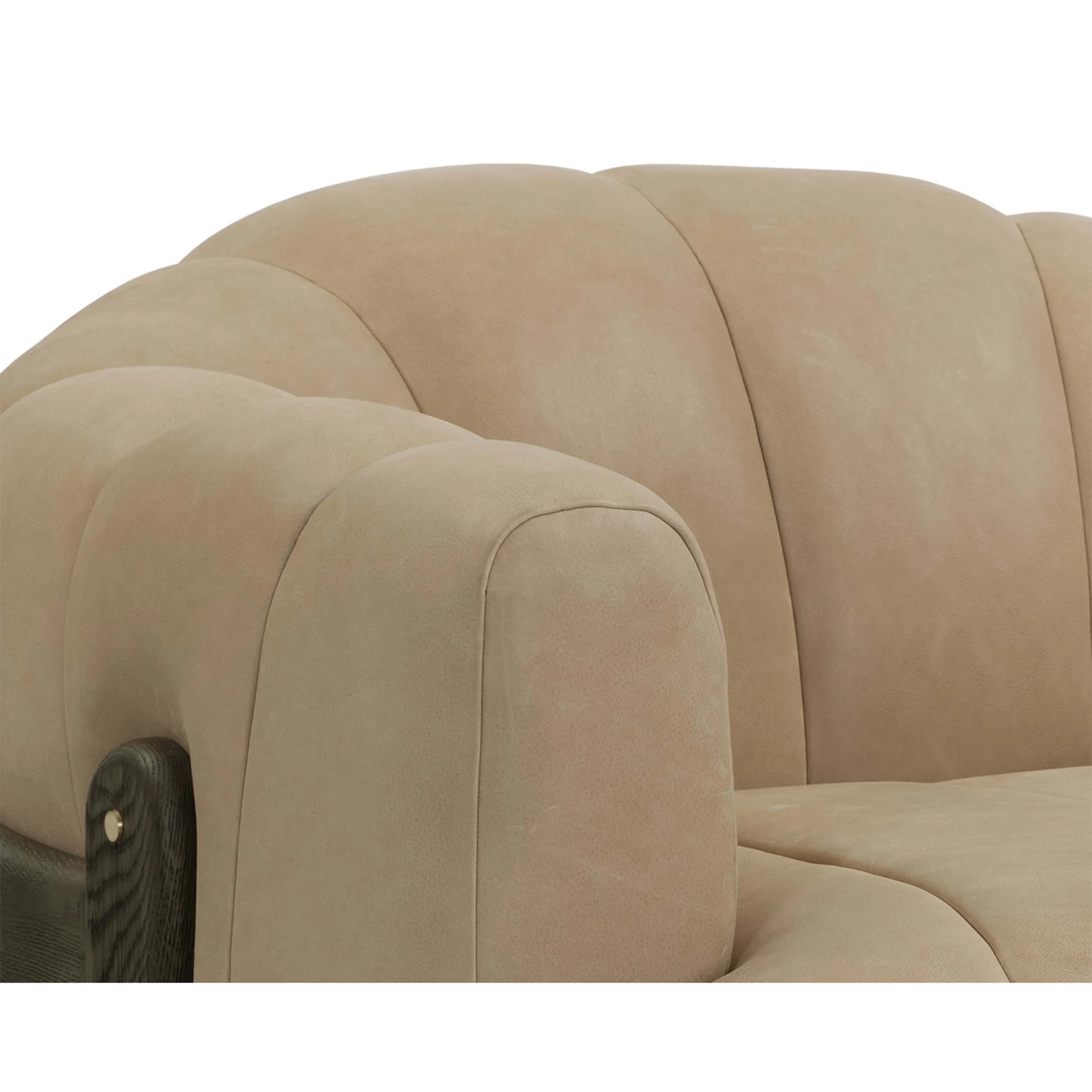 Tadeo Leather Swivel Chair, Sahara Sand