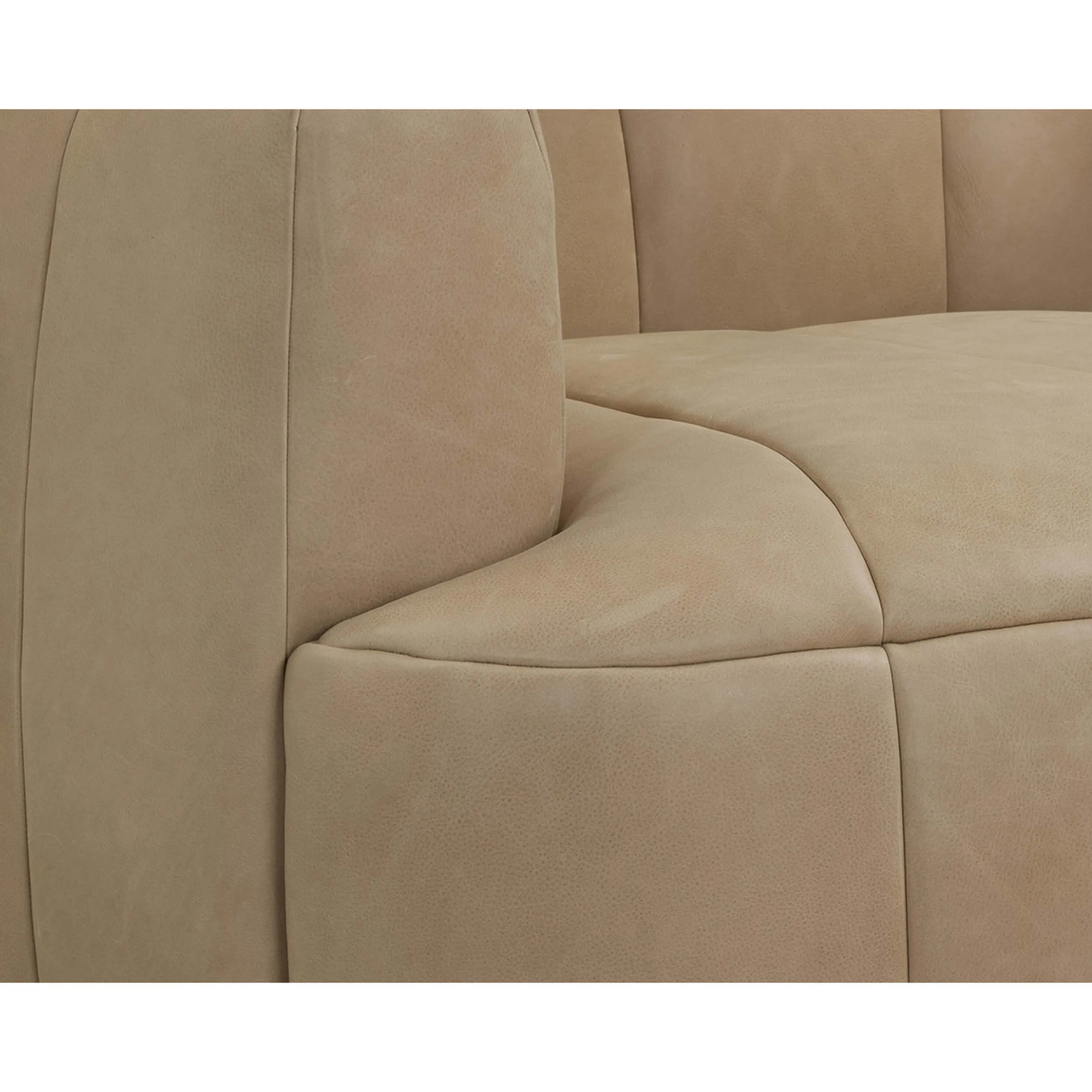 Tadeo Leather Swivel Chair, Sahara Sand