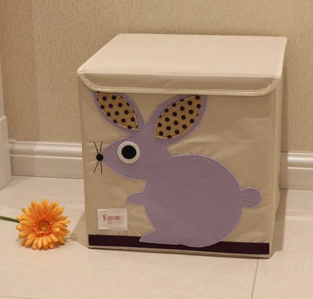 Toys Box Home Decor Clothes Basket Home Storage Organization With Lid of the Children's cartoon pattern storage box