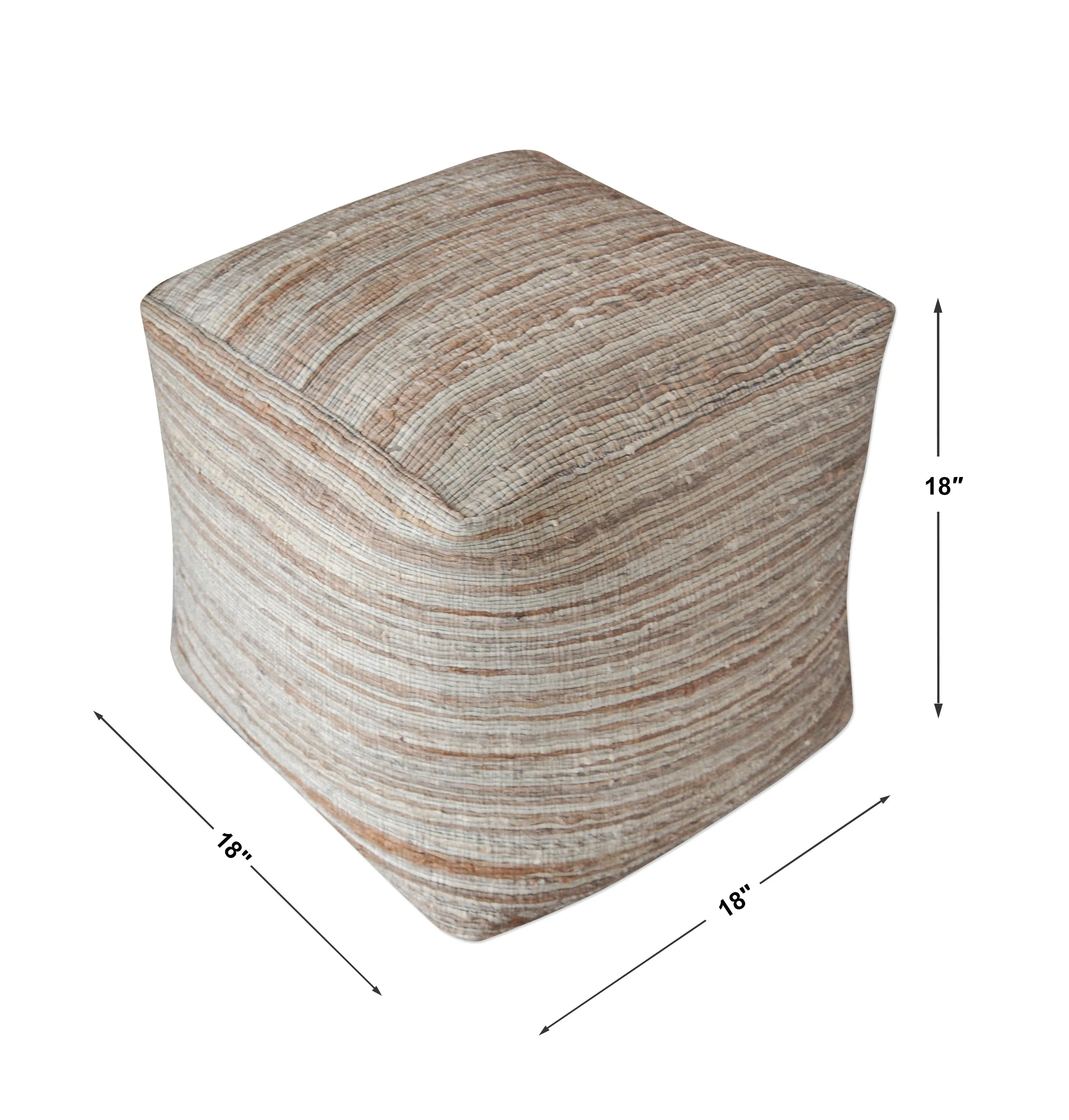 Uttermost Shiro Beige Pouf