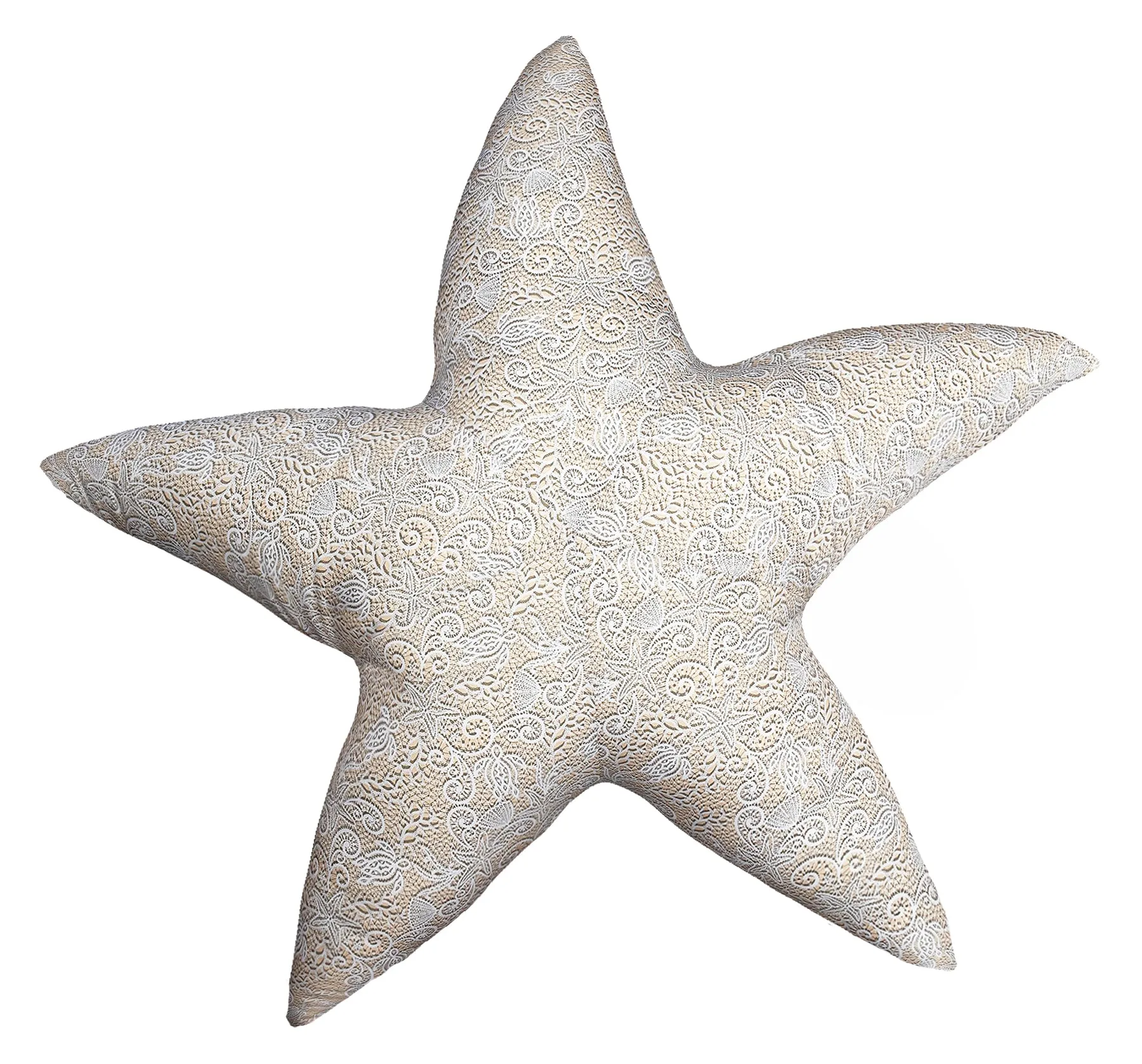 VILEBREQUIN x MX Home - Coussin étoile de mer beige - motif « effet dentelle »