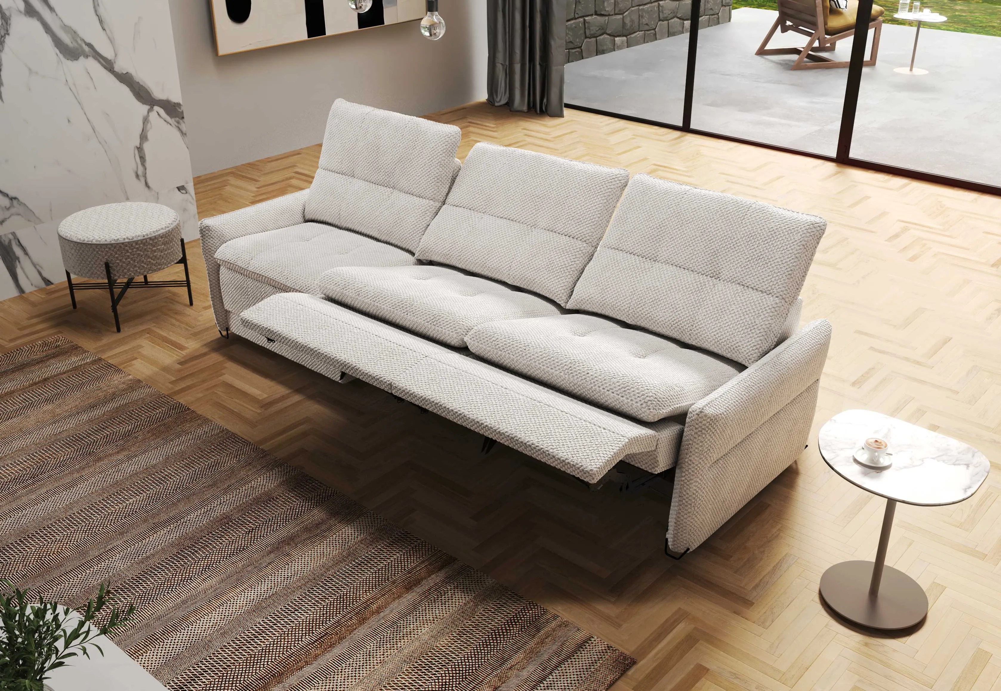 VIVIANA SOFA WITH 3 POWER RECLINERS