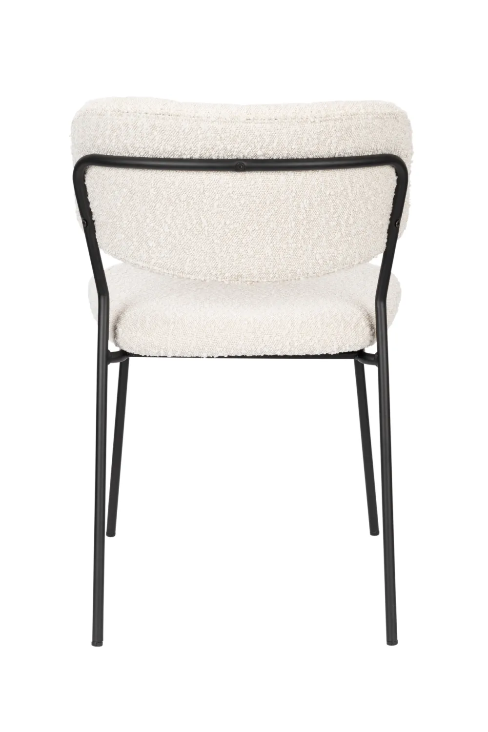 White Bouclé Dining Chairs (2) | DF Jolien